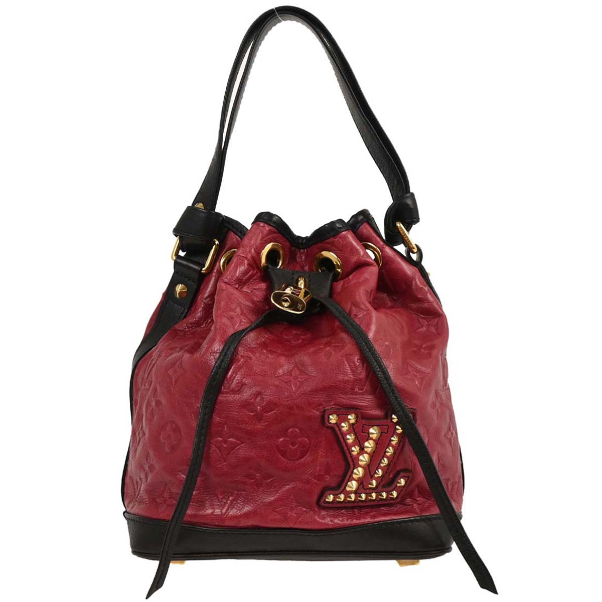 Louis Vuitton 2009 Red Monogram Neo Noe Hiver Bucket Drawstring Handbag