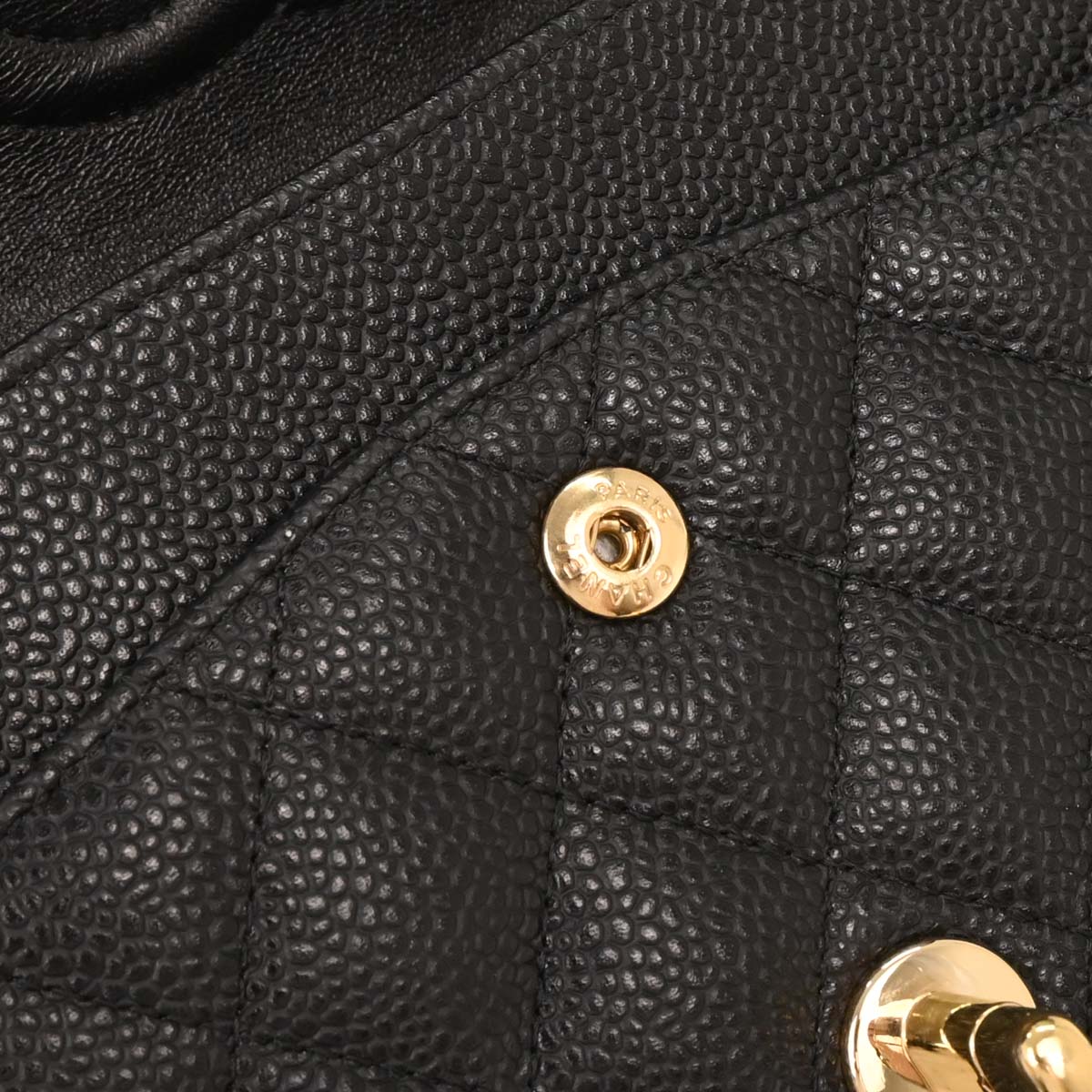 Chanel 2009-2010 Black Caviar Medium Classic Double Flap Shoulder Bag
