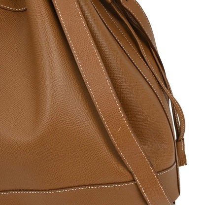 Hermes Courchevel Gold Market GM Bucket Drawstring Shoulder Bag