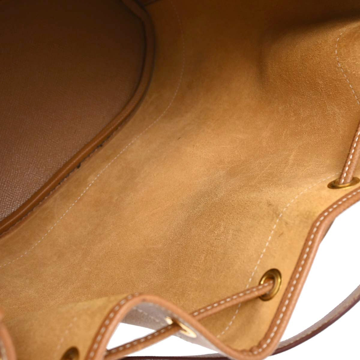 Hermes Courchevel Gold Market GM Bucket Drawstring Shoulder Bag