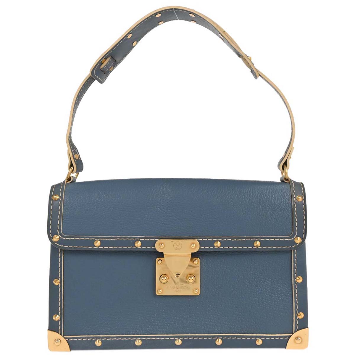 Louis Vuitton 2004 Blue Suhali L'aimable Handbag M92848