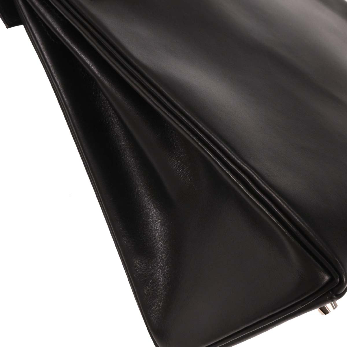 Hermes Black Box Calf Kelly 32 Retourne 2way Shoulder Handbag