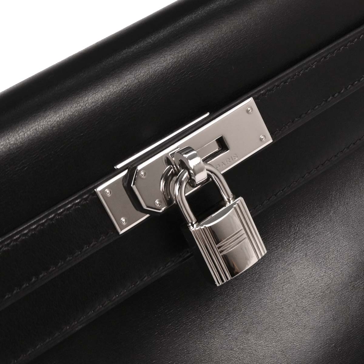 Hermes Black Box Calf Kelly 32 Retourne 2way Shoulder Handbag