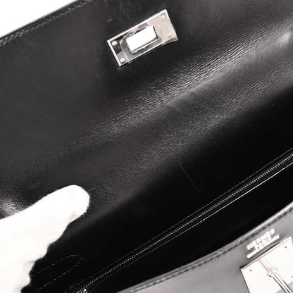 Hermes Black Box Calf Kelly 32 Retourne 2way Shoulder Handbag