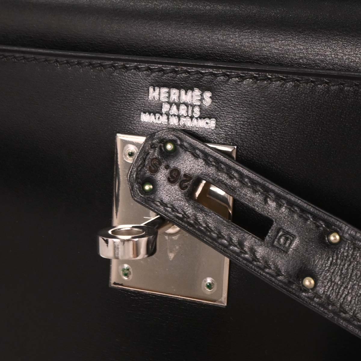 Hermes Black Box Calf Kelly 32 Retourne 2way Shoulder Handbag