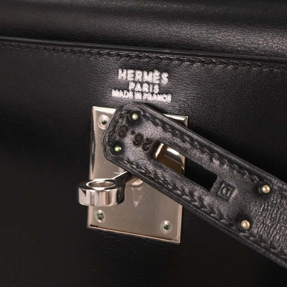 Hermes Black Box Calf Kelly 32 Retourne 2way Shoulder Handbag