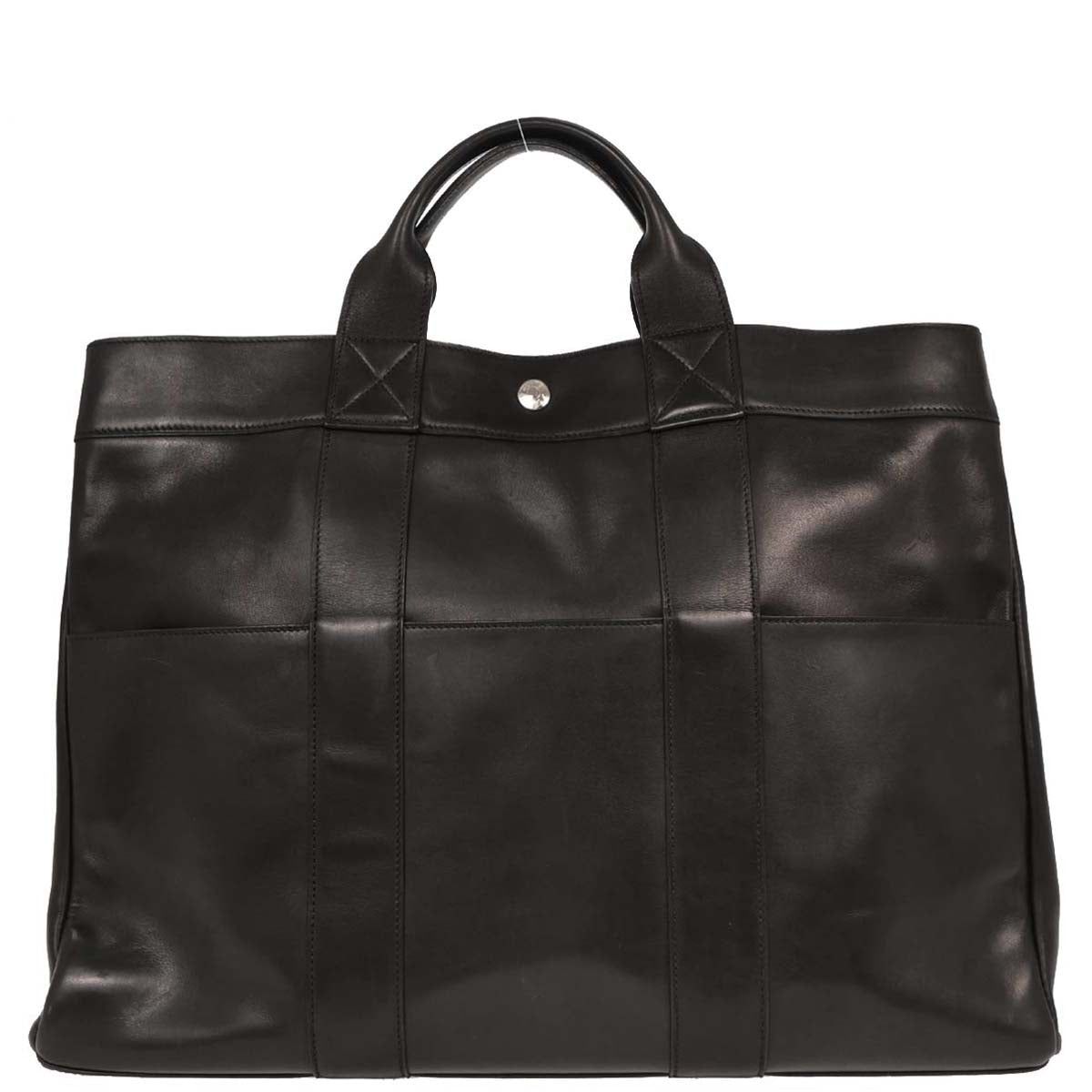 Hermes Black Evercalf Fourre Tout MM Tote Handbag