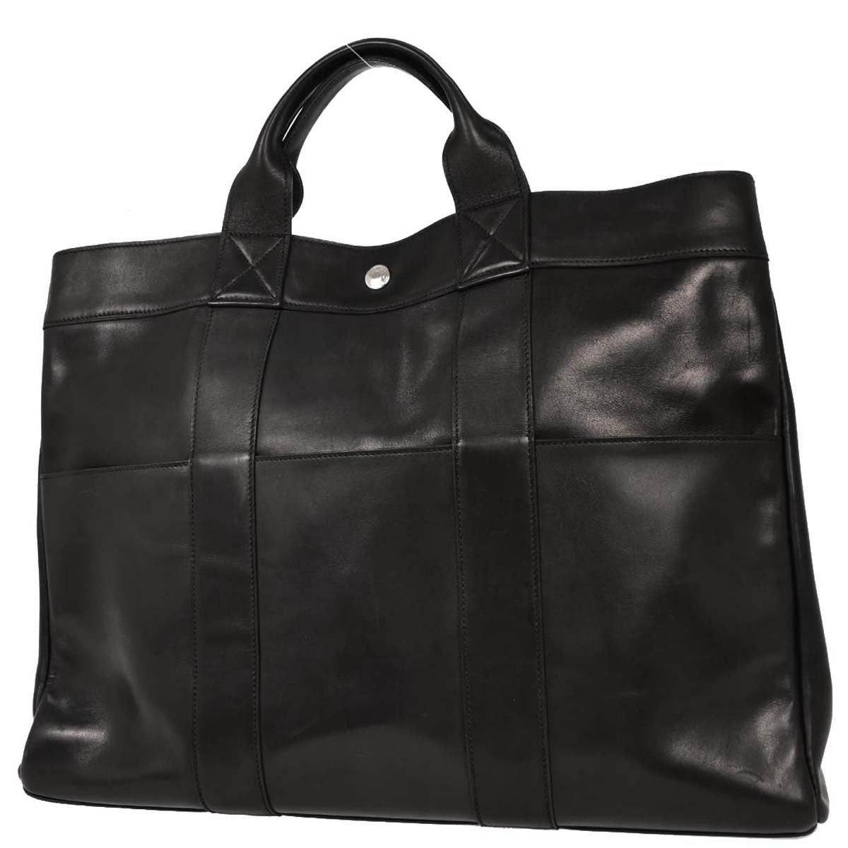 Hermes Black Evercalf Fourre Tout MM Tote Handbag