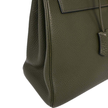 Hermes Olive Green Togo Kelly 32 Retourne Handbag