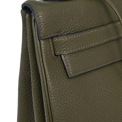 Hermes Olive Green Togo Kelly 32 Retourne Handbag