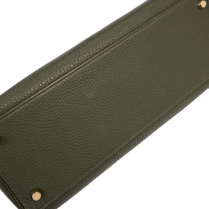 Hermes Olive Green Togo Kelly 32 Retourne Handbag