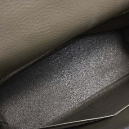 Hermes Olive Green Togo Kelly 32 Retourne Handbag