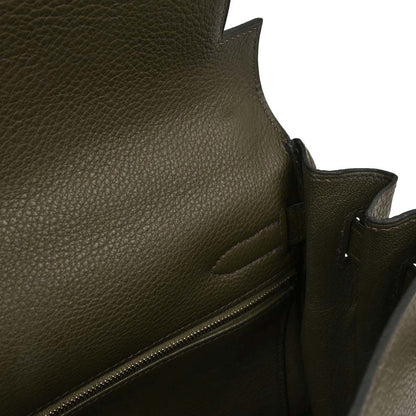 Hermes Olive Green Togo Kelly 32 Retourne Handbag