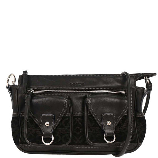 Loewe * Black Leather Shoulder Bag