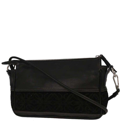 Loewe * Black Leather Shoulder Bag