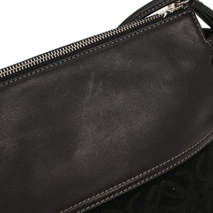 Loewe * Black Leather Shoulder Bag
