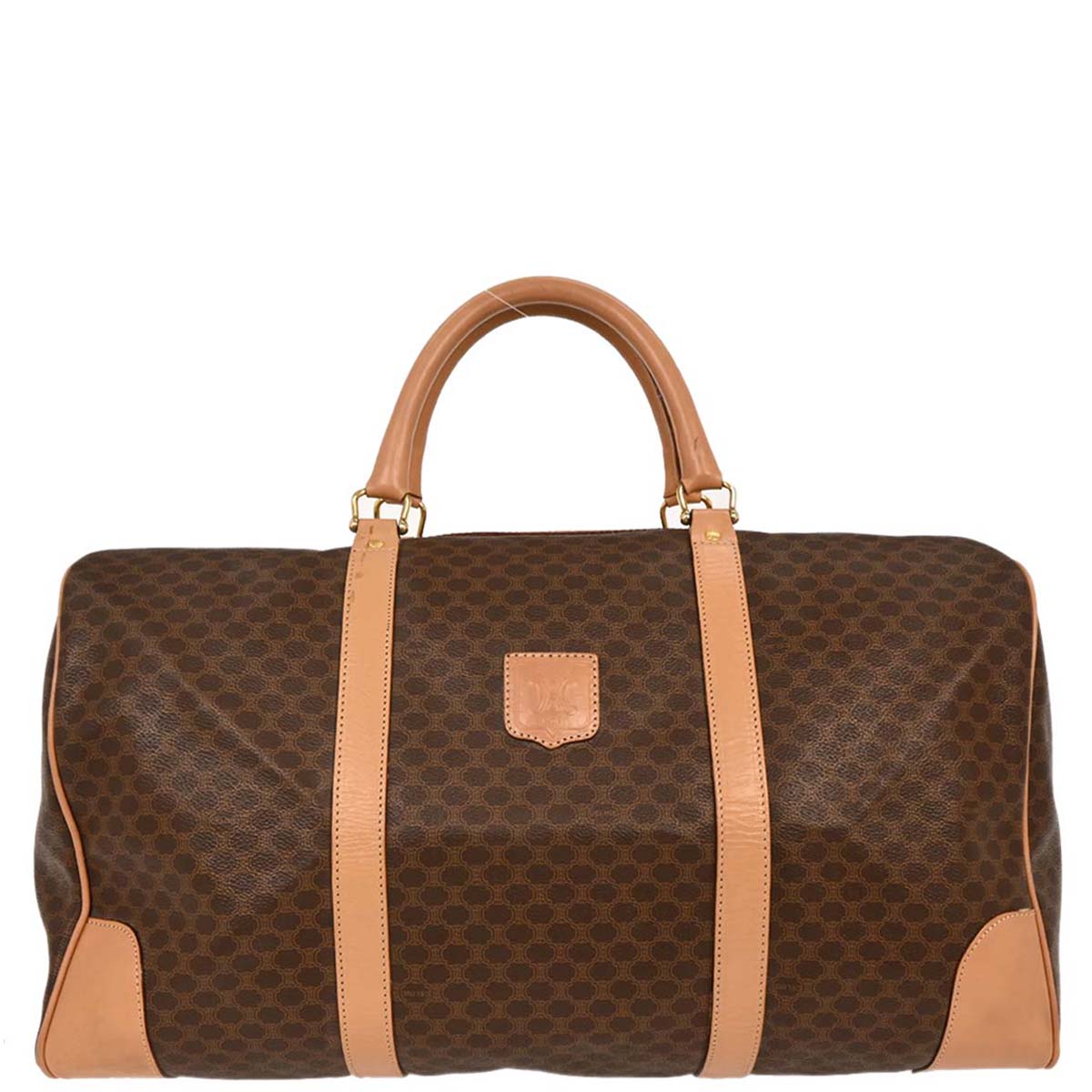 Celine Brown Macadam Duffle Handbag