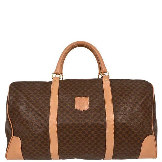 Celine Brown Macadam Duffle Handbag