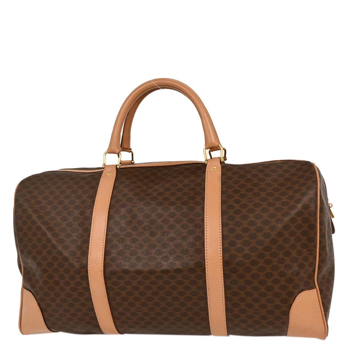 Celine Brown Macadam Duffle Handbag