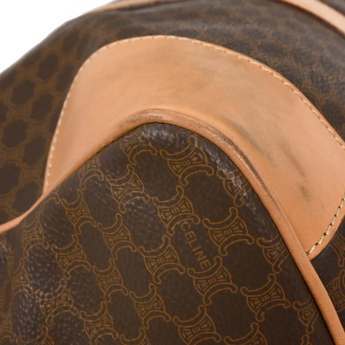 Celine Brown Macadam Duffle Handbag