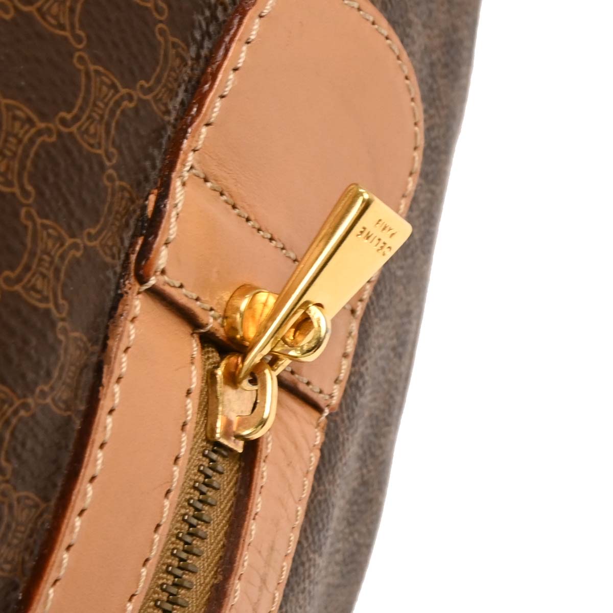 Celine Brown Macadam Duffle Handbag