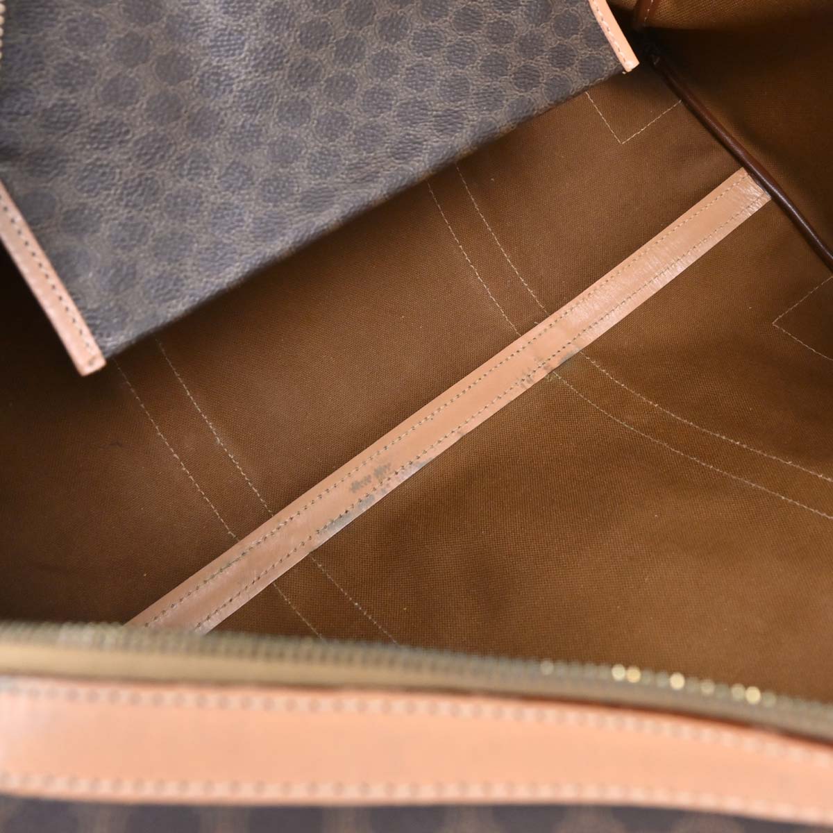 Celine Brown Macadam Duffle Handbag