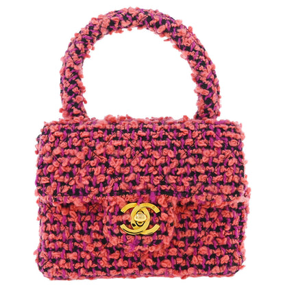 Chanel 1991-1994 Pink Tweed Handbag