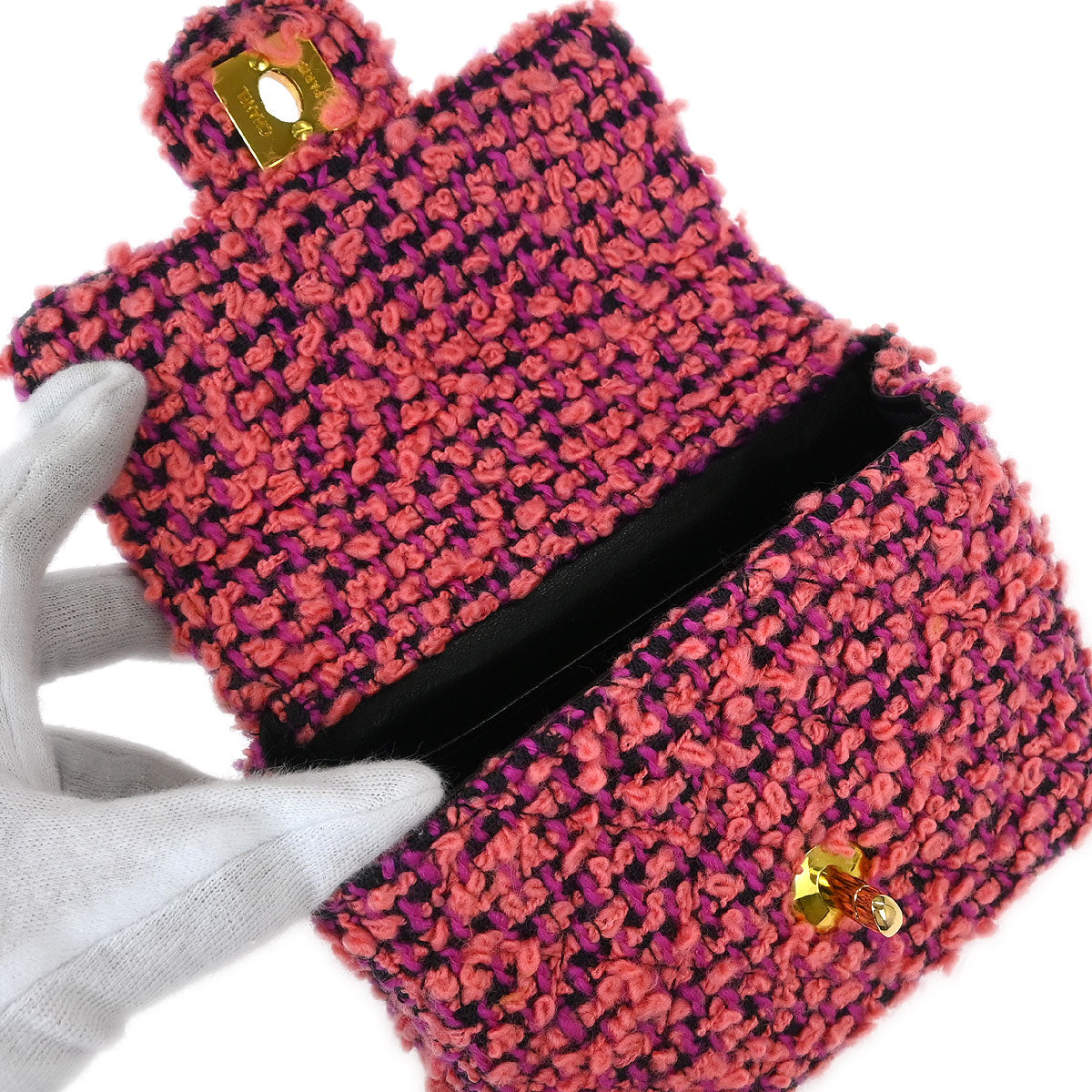 Chanel 1991-1994 Pink Tweed Handbag