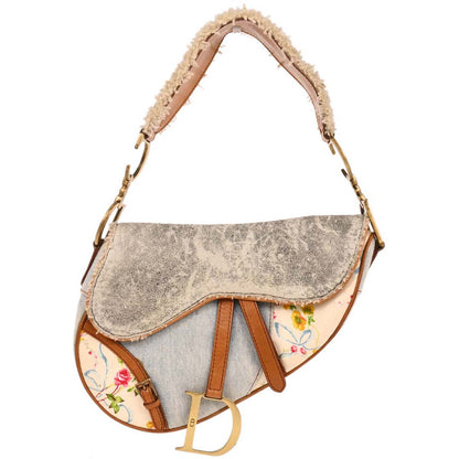 Christian Dior 2001 Canvas Saddle Handbag