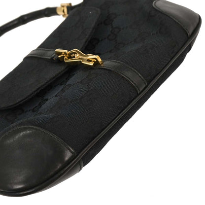 Gucci Black Bamboo GG Handbag