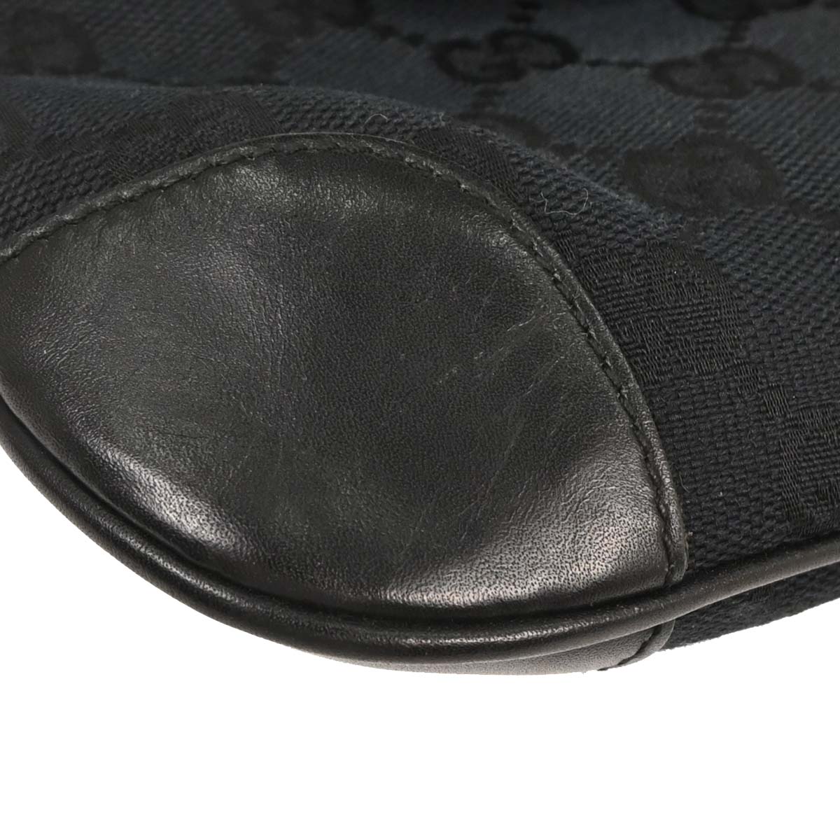 Gucci Black Bamboo GG Handbag