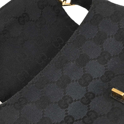 Gucci Black Bamboo GG Handbag