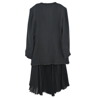 Christian Dior Setup Suit Jacket Skirt Black #38-40