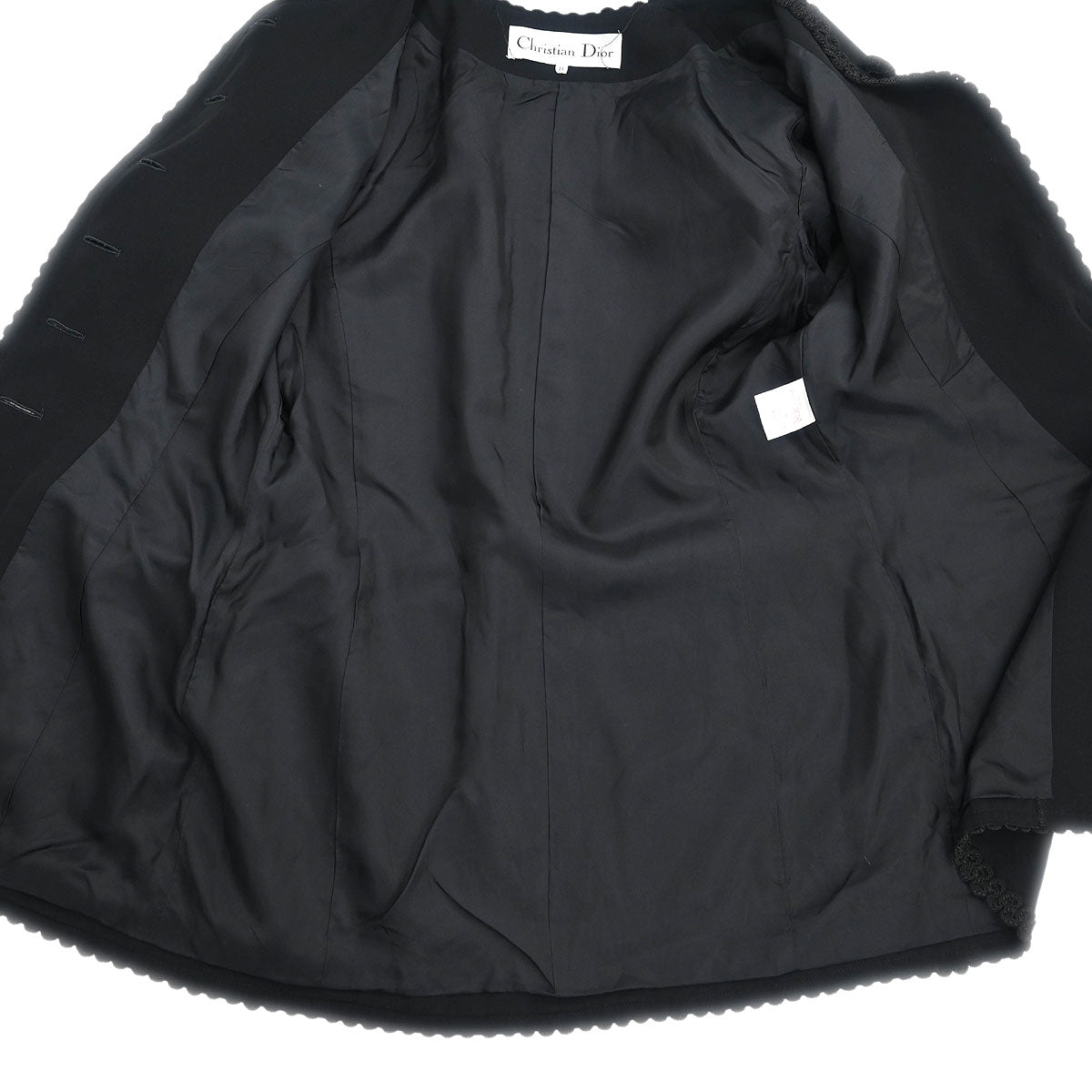 Christian Dior Setup Suit Jacket Skirt Black #38-40