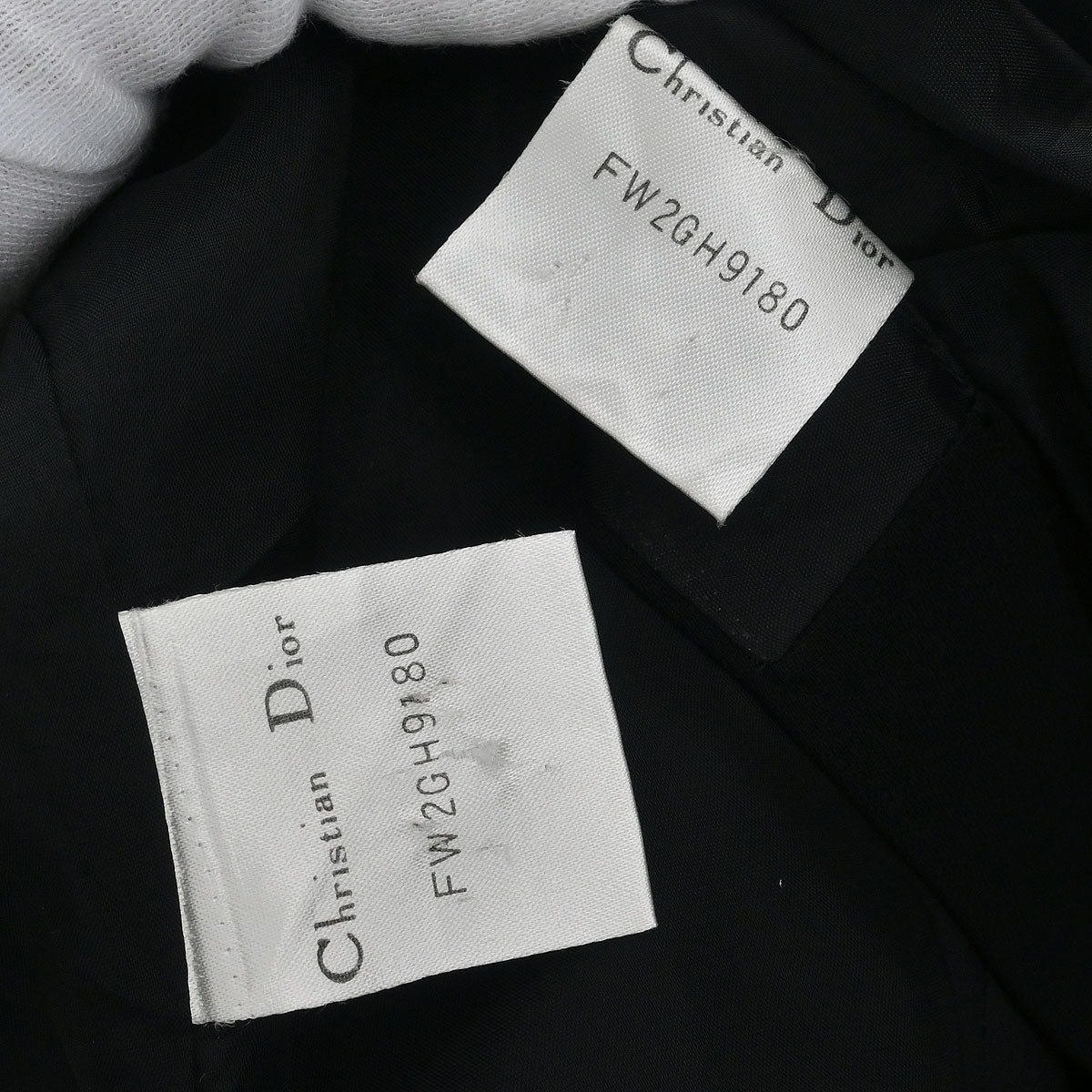 Christian Dior Setup Suit Jacket Skirt Black #38-40