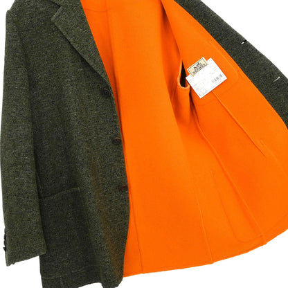Hermes Single Breasted Jacket Dark Green #50