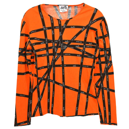 Hermes Long Sleeve T-shirt Top Orange #S