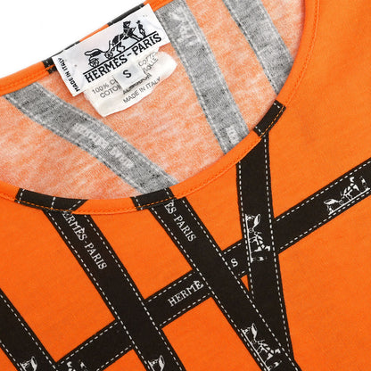 Hermes Long Sleeve T-shirt Top Orange #S