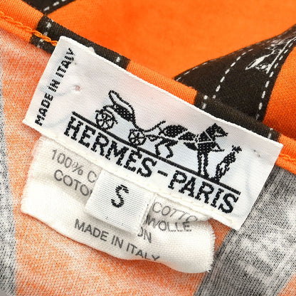 Hermes Long Sleeve T-shirt Top Orange #S
