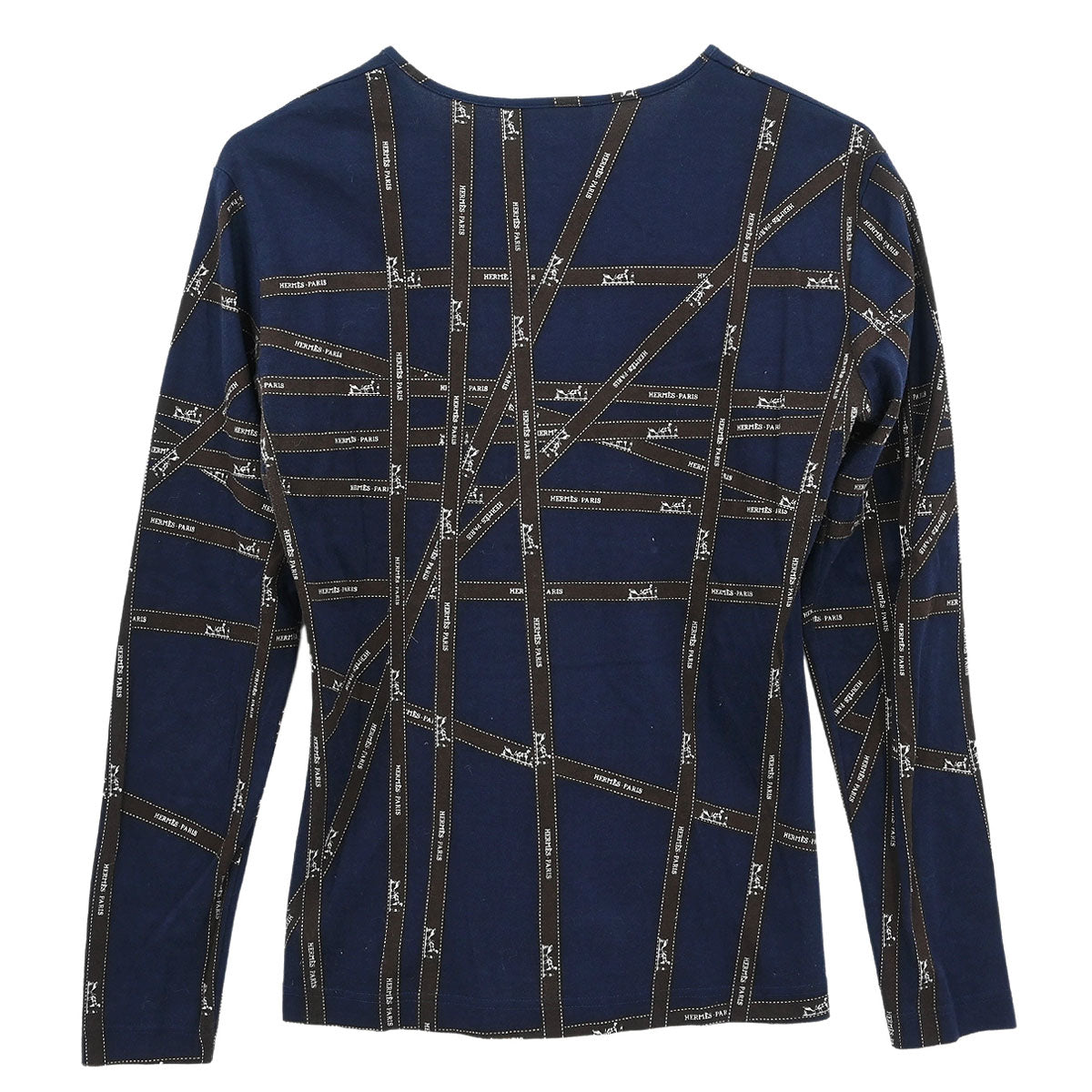 Hermes Long Sleeve T-shirt Top Navy #S