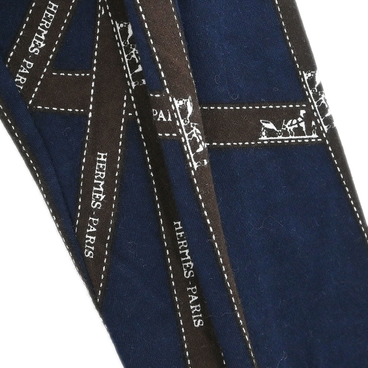 Hermes Long Sleeve T-shirt Top Navy #S