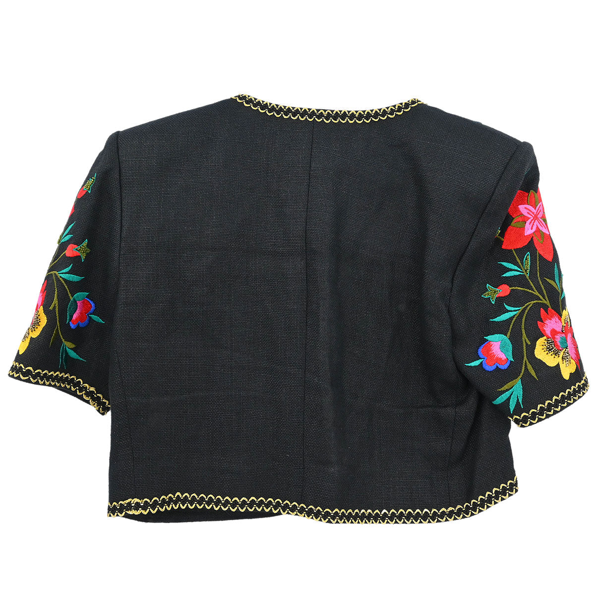 Yves Saint Laurent Collarless Jacket Black #S