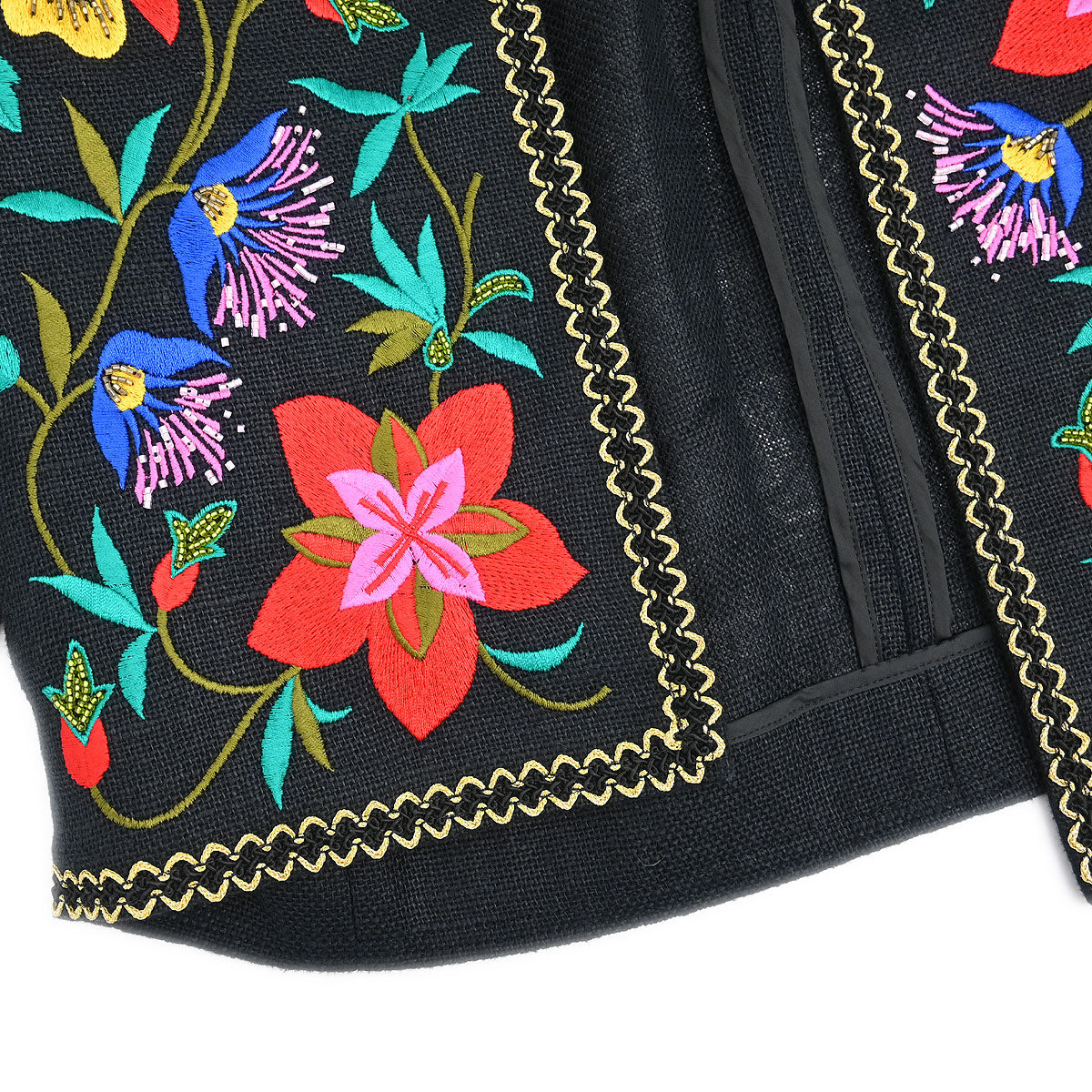 Yves Saint Laurent Collarless Jacket Black #S