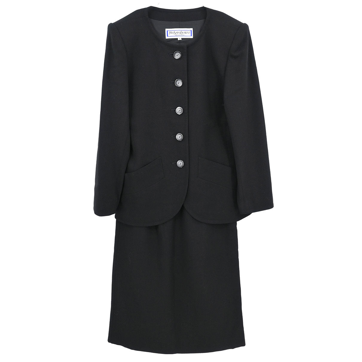 Yves Saint Laurent Setup Suit Jacket Skirt Black #M
