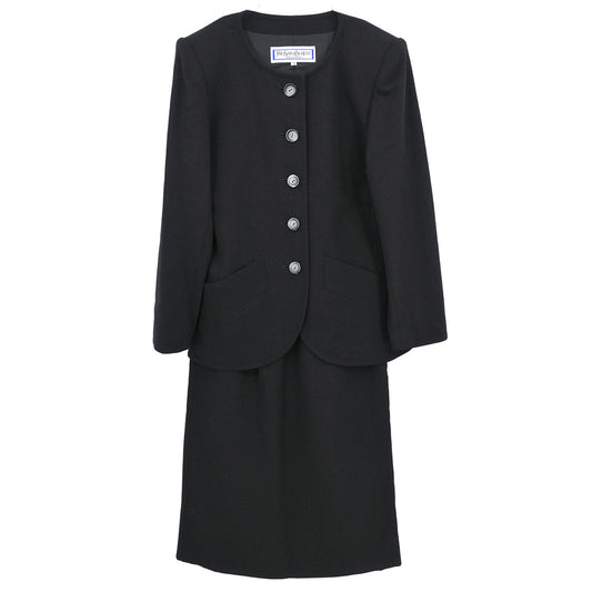 Yves Saint Laurent Setup Suit Jacket Skirt Black #M