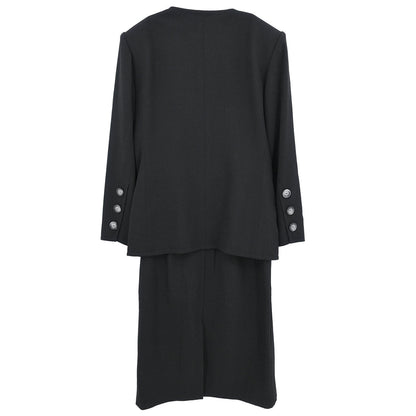 Yves Saint Laurent Setup Suit Jacket Skirt Black #M