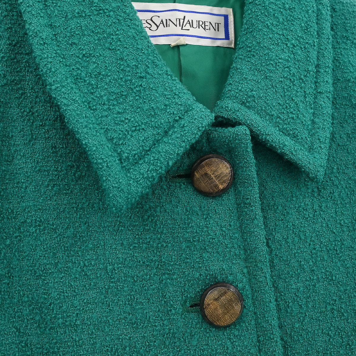 Yves Saint Laurent Single Breasted Jacket Green #L