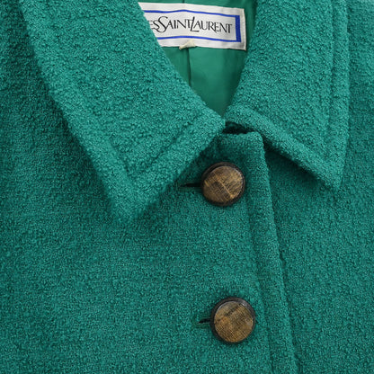 Yves Saint Laurent Single Breasted Jacket Green #L