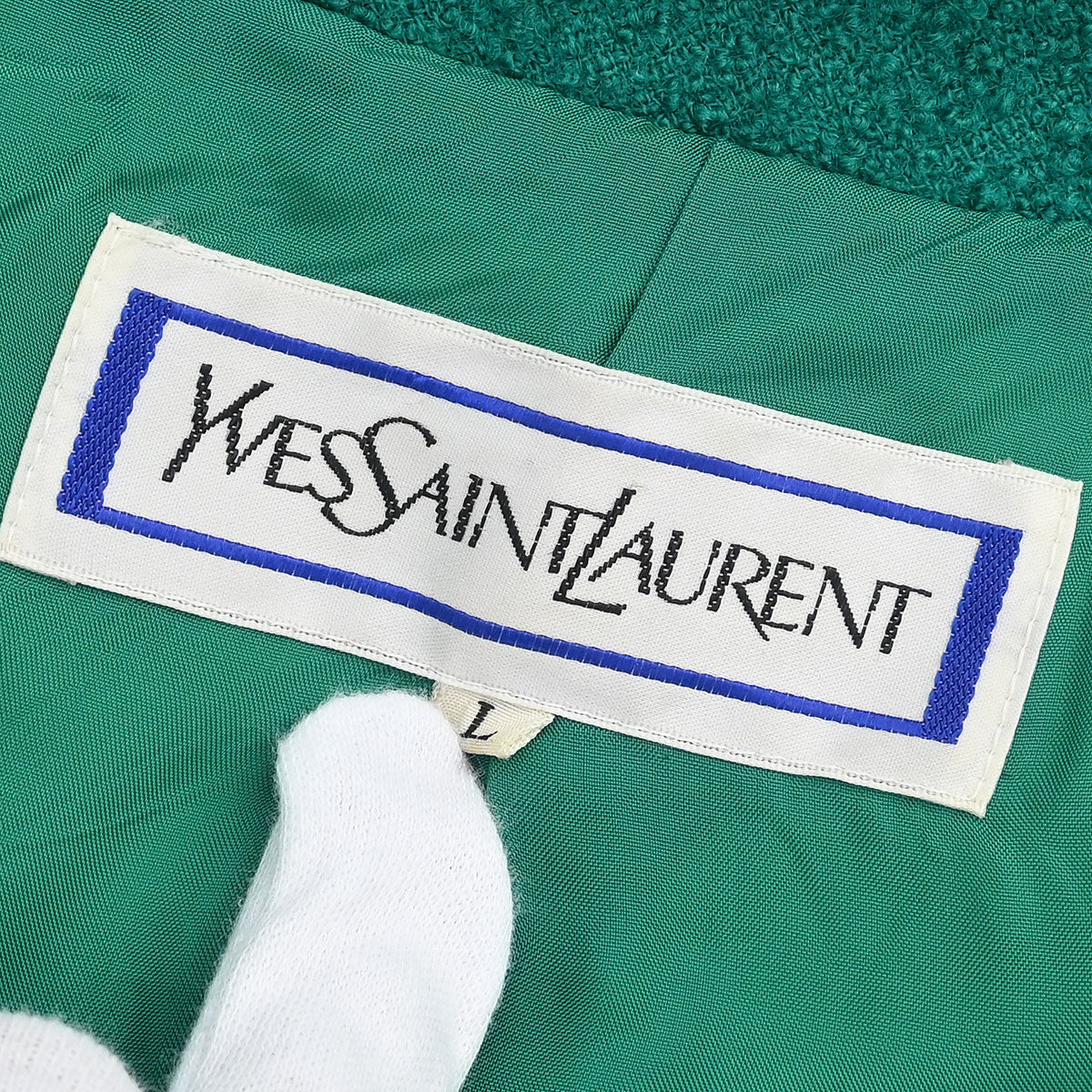 Yves Saint Laurent Single Breasted Jacket Green #L