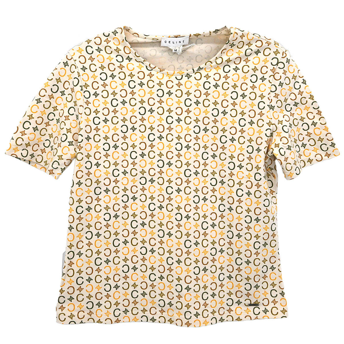 Celine C Macadam T-shirt Top Off-white #M